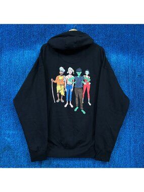 Gorillaz Self Titled Graphic Zip-Up Hoodie Size 2XL